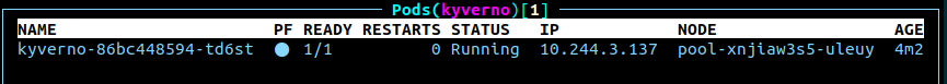 Kyverno Running